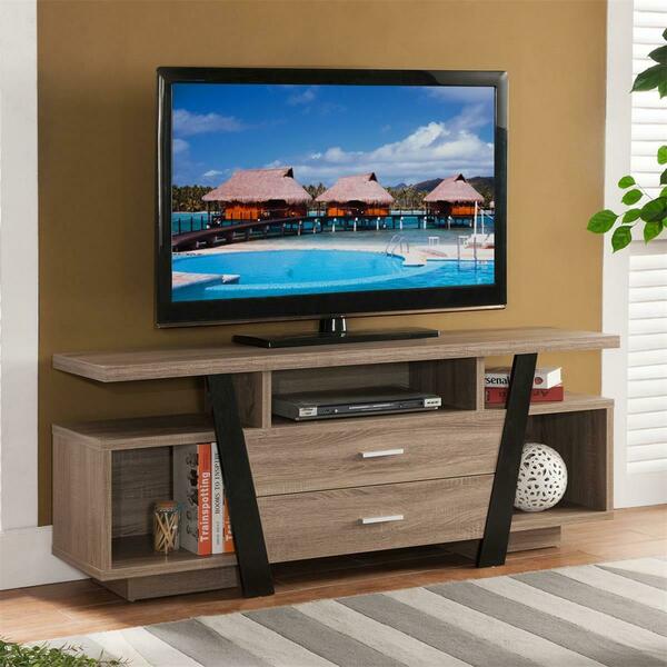 Magneticismmagnetismo Deluxe Dark Taupe & Black TV Console Cabinet MA3668230